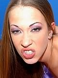 brunette sucking cock